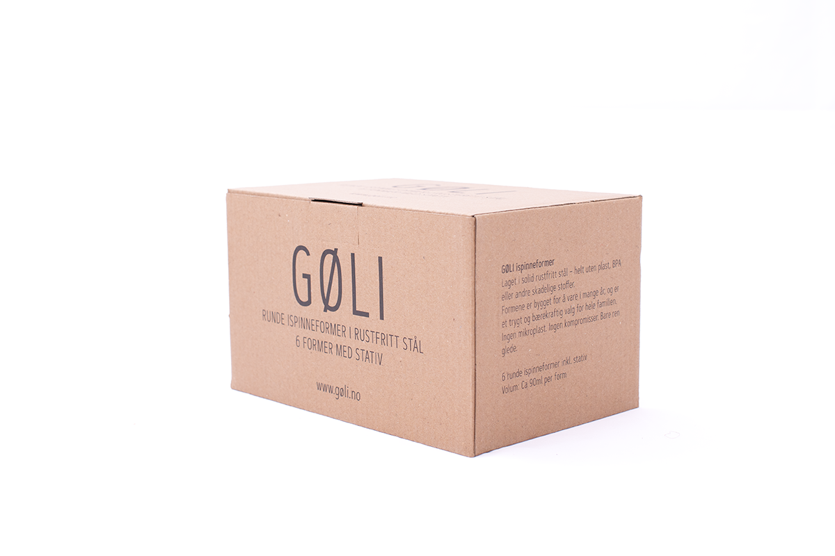 GØLI | Ispinneformer i 100% rustfritt stål, 6stk, rund